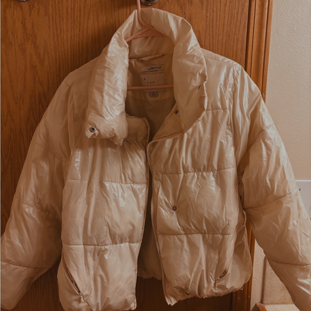 a new day Light Tan Puffer Jacket